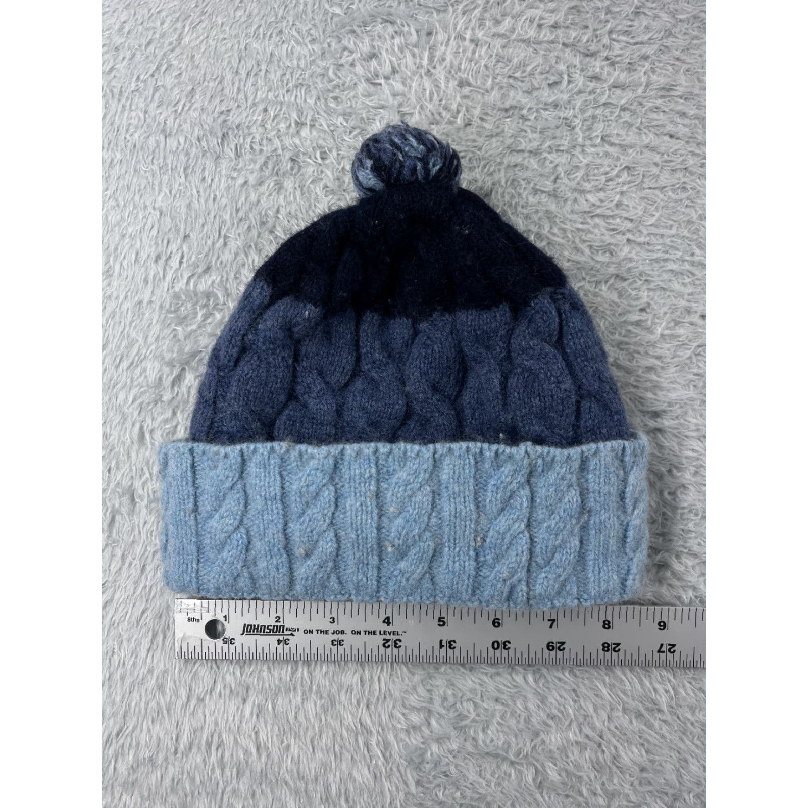 Patagonia Patagonia Beanie Womens One Size Blue Stripe Knit Wool Blend Camp Pom Hat/Cap, Beanie, Outdoor, Ski, Camp, Hiking, 90s? Size ONE SIZE - 5 Thumbnail