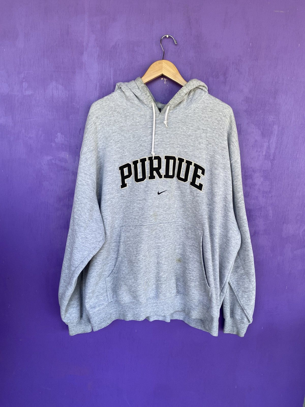 Nike Vintage 00s Nike team Purdue center swoosh hoodie Size US XXL / EU 58 / 5 - 1 Thumbnail