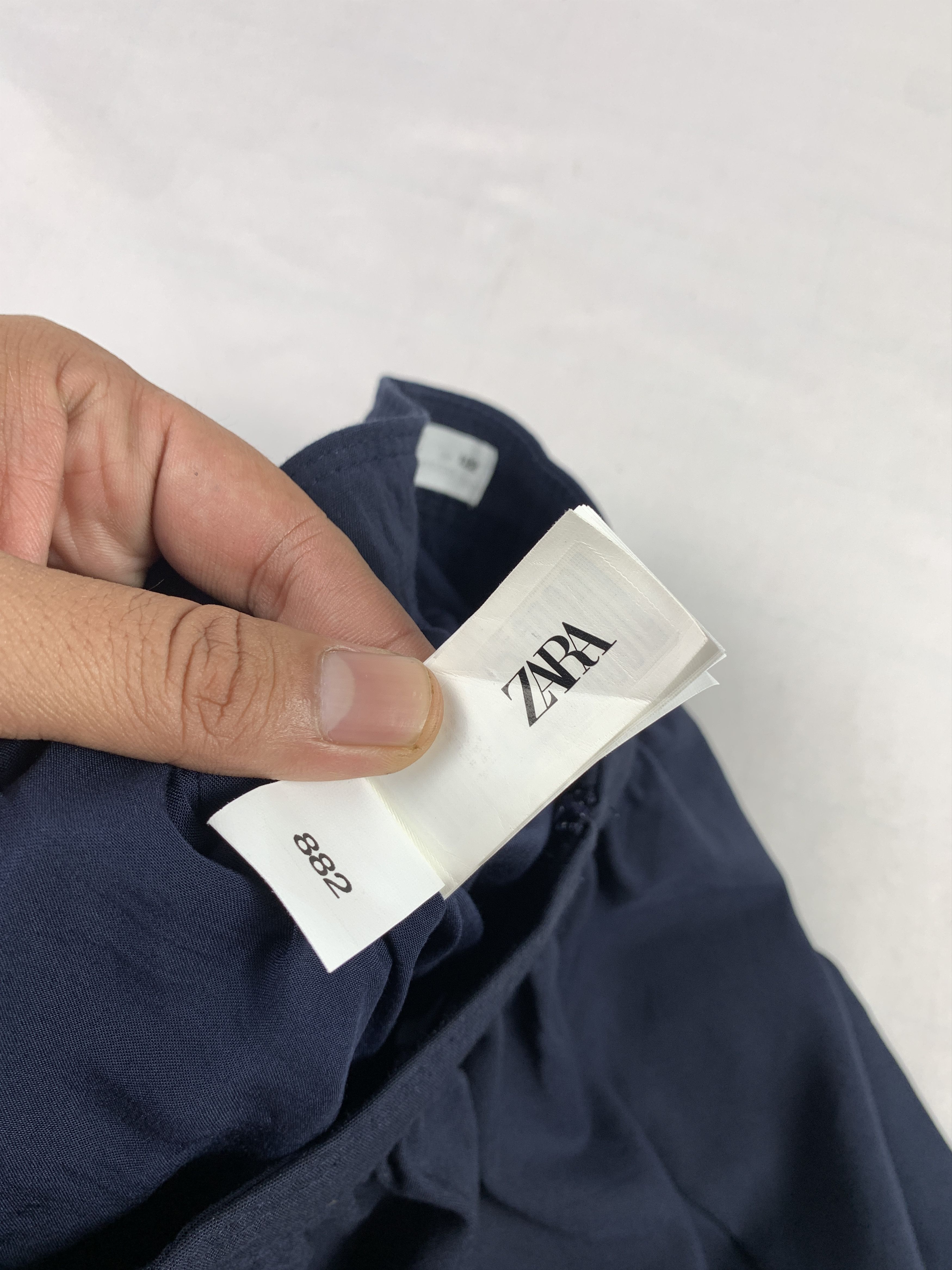 Zara Zara Navy Mini Balloon Skirt (23) Size 23" - 9 Thumbnail
