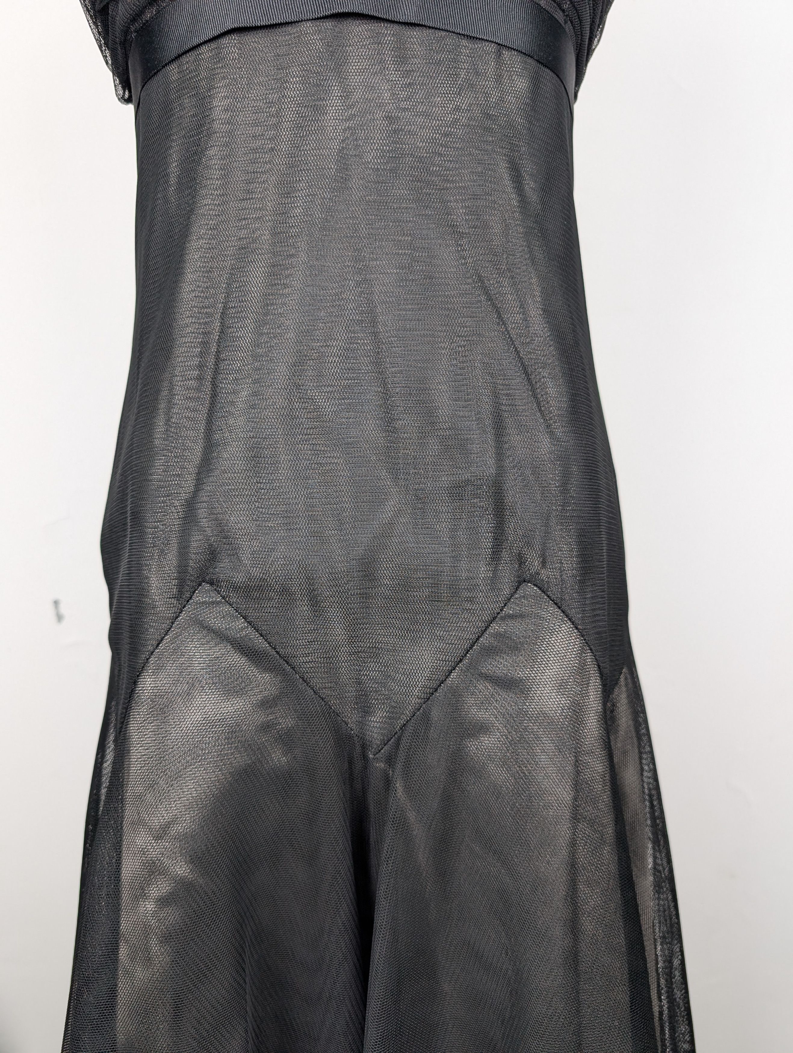 Vera Wang Black Mesh Dress Size XS / US 0-2 / IT 36-38 - 5 Thumbnail