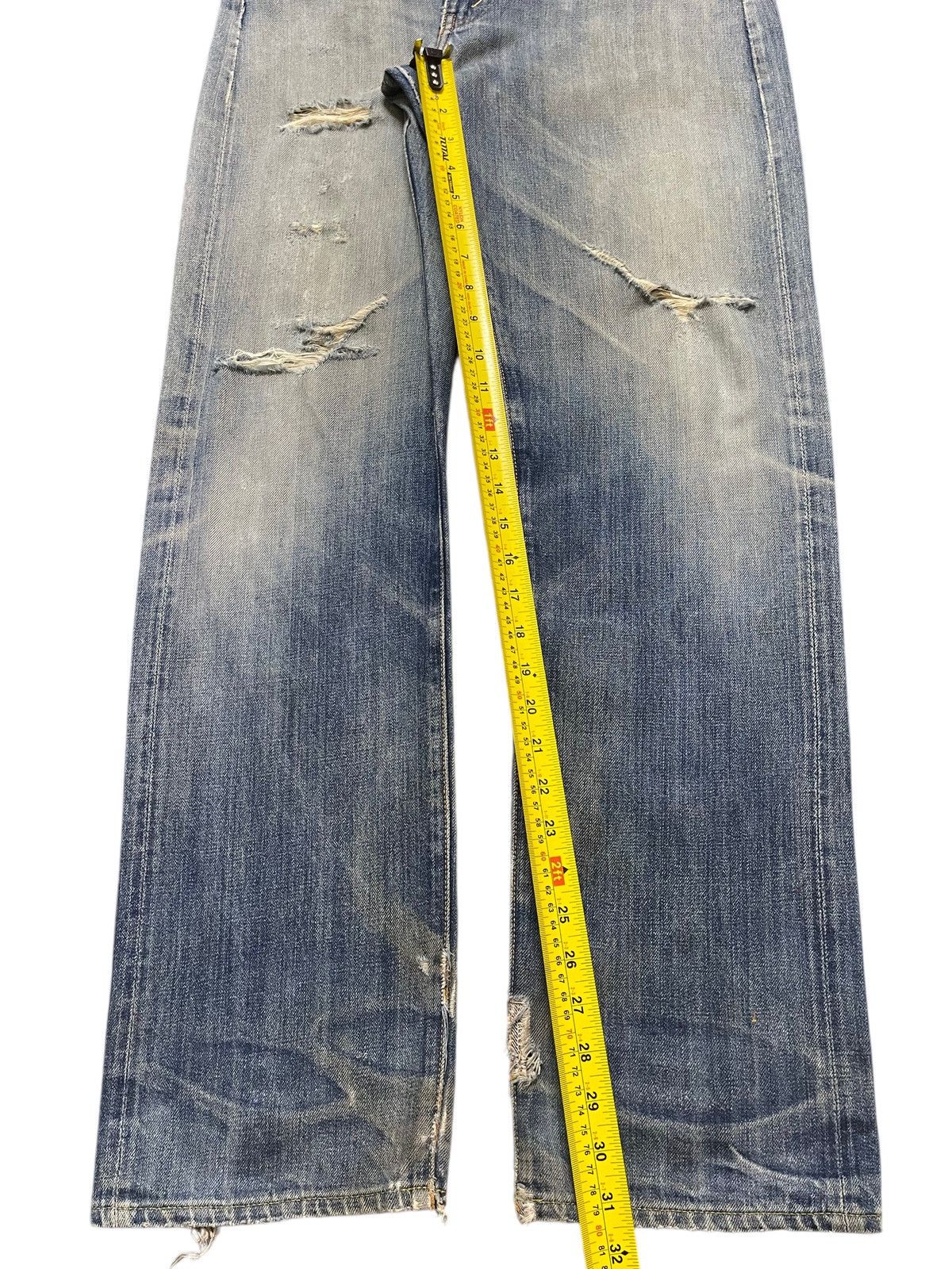 Levi's Vintage 80s Levis 501 Talon Selvedge E Mud Wash Distressed Size US 32 / EU 48 - 20 Thumbnail