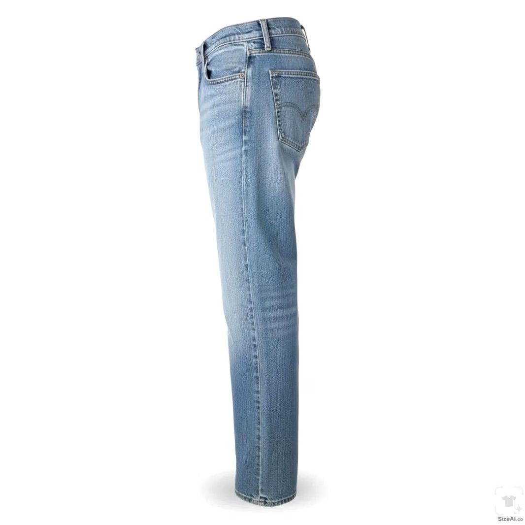 Levi's Levi's 513 Jeans Mens 32x32 Blue Light Wash Slim Straight Stretch Denim Zip Fly Size US 32 / EU 48 - 3 Thumbnail