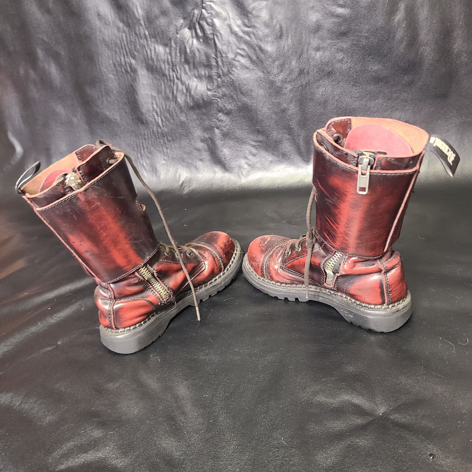 Demonia Cult Demonia Attack Brown, red Combat Boots size 6.5 Size US 6.5 / IT 36.5 - 10 Thumbnail