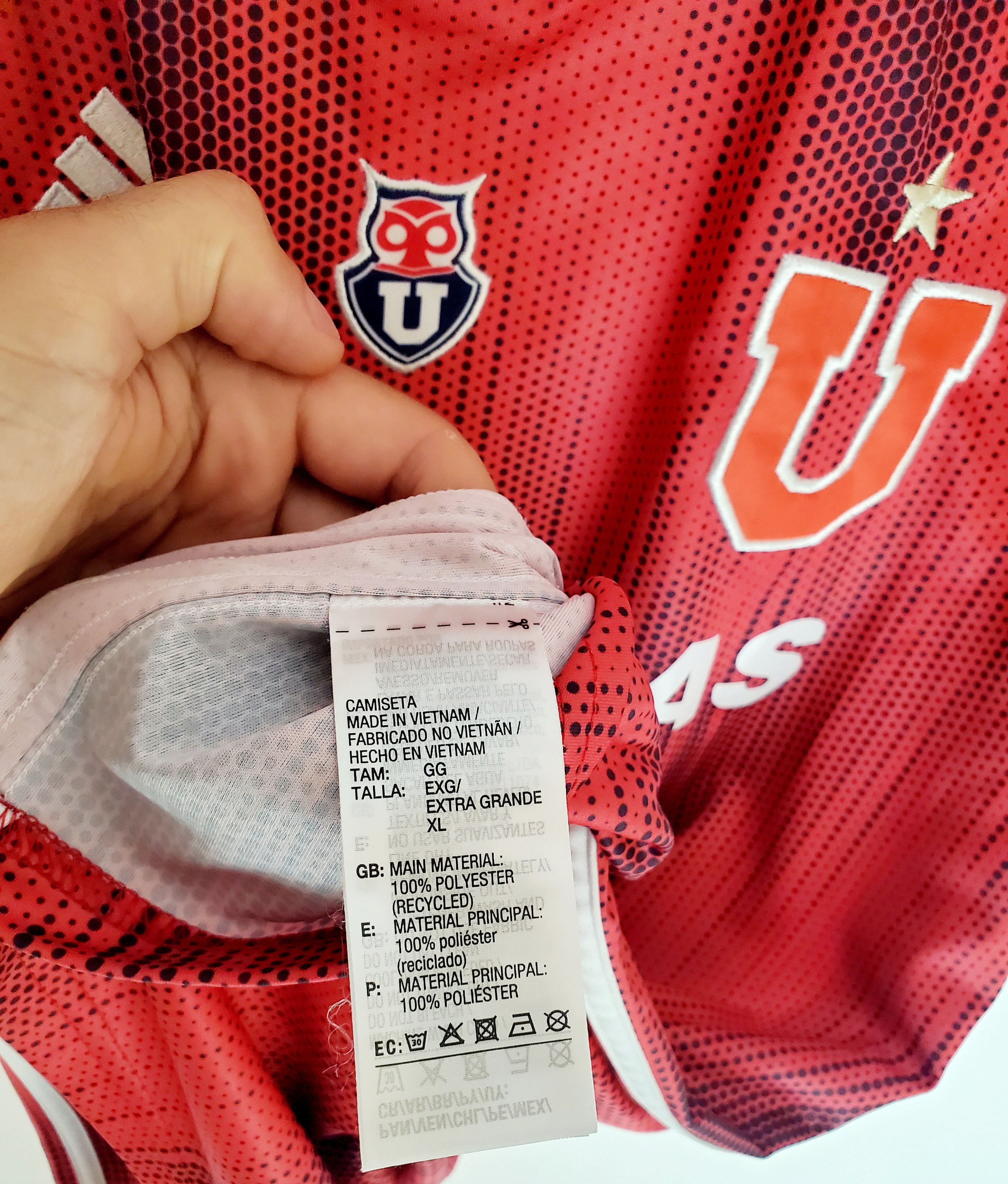 Adidas 2019 UNIVERSIDAD DE CHILE adidas AWAY jersey new condition Size US XL / EU 56 / 4 - 4 Thumbnail