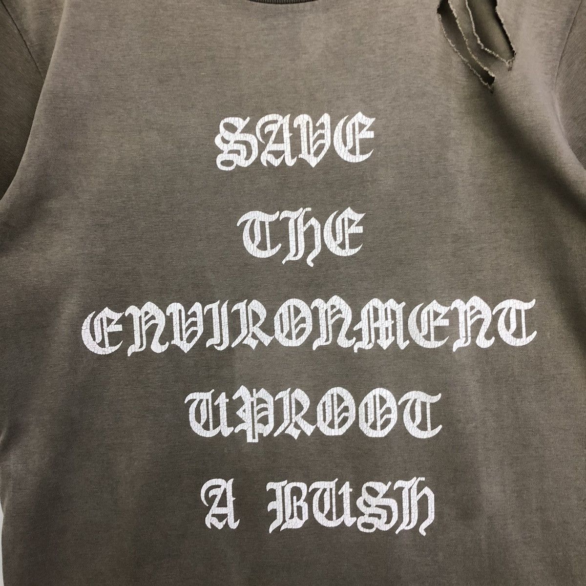 Japanese Brand × Number (N)ine × Takahiromiyashita The Soloist. NUMBER (N)INE FW 2004 “SAVE THE ENVIRONMENT” MESSAGE T-SHIRT Size US M / EU 48-50 / 2 - 11 Thumbnail
