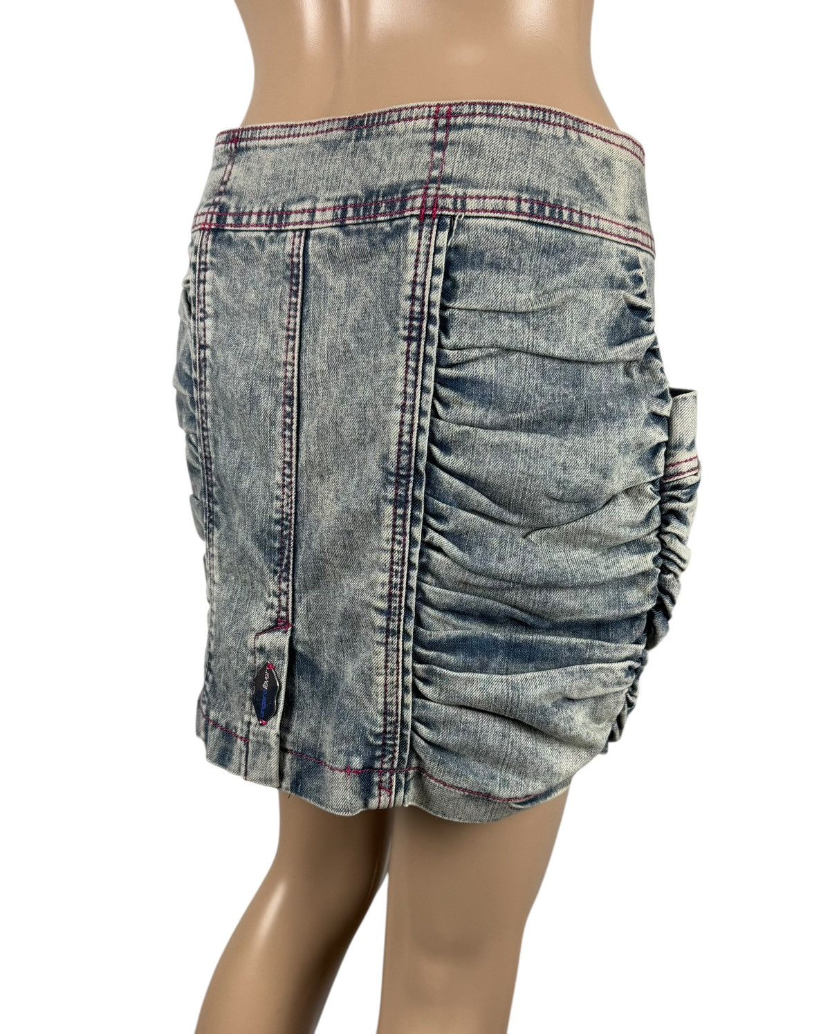 Other Ungaro Fever Denim Mini Skirt FullZip Garment Dyed size 40 Size 27" / US 4 / IT 40 - 5 Thumbnail