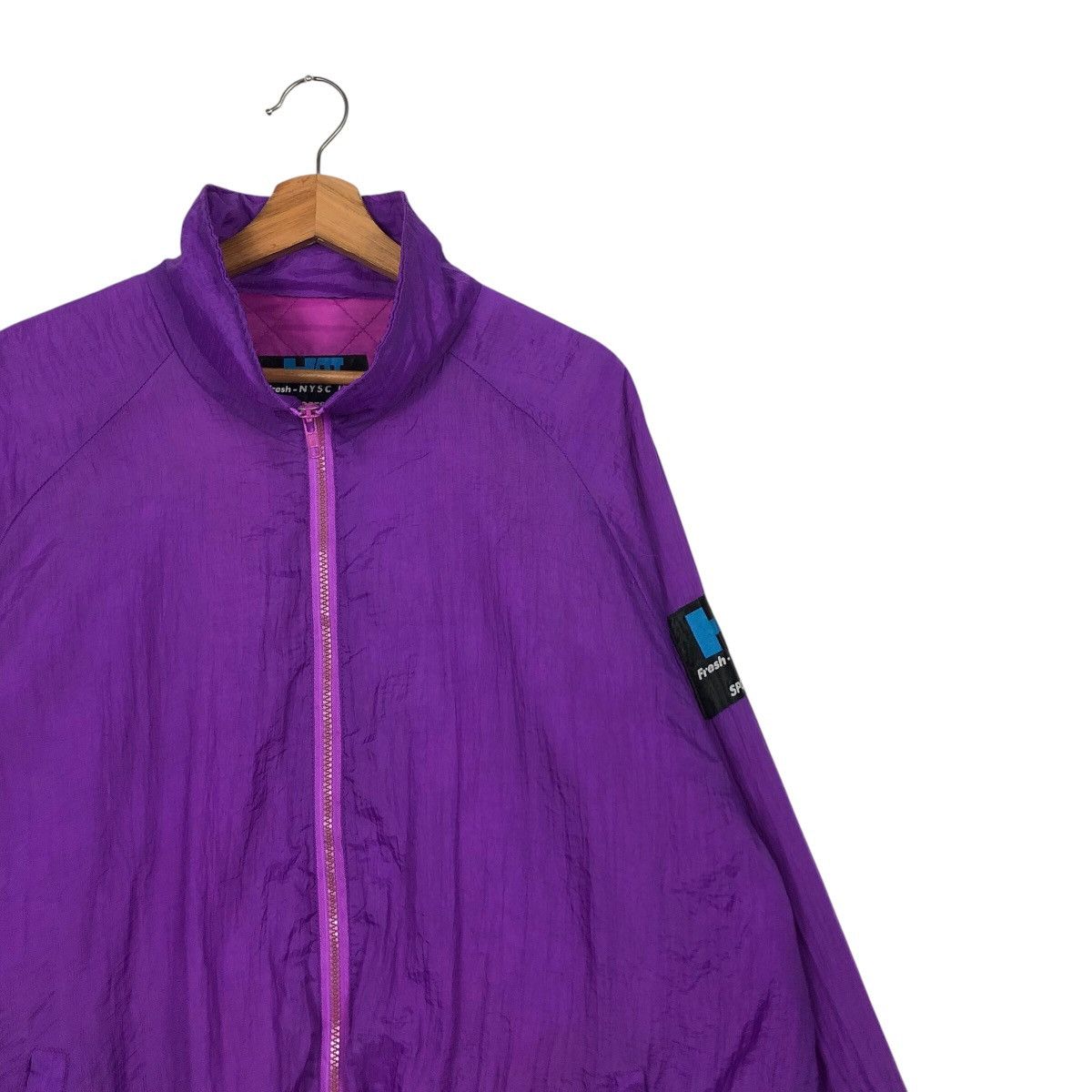 Japanese Brand 📌Vintage Bomber Jacket Rich Purple HIII Fresh Nysc Usa Size US L / EU 52-54 / 3 - 7 Thumbnail