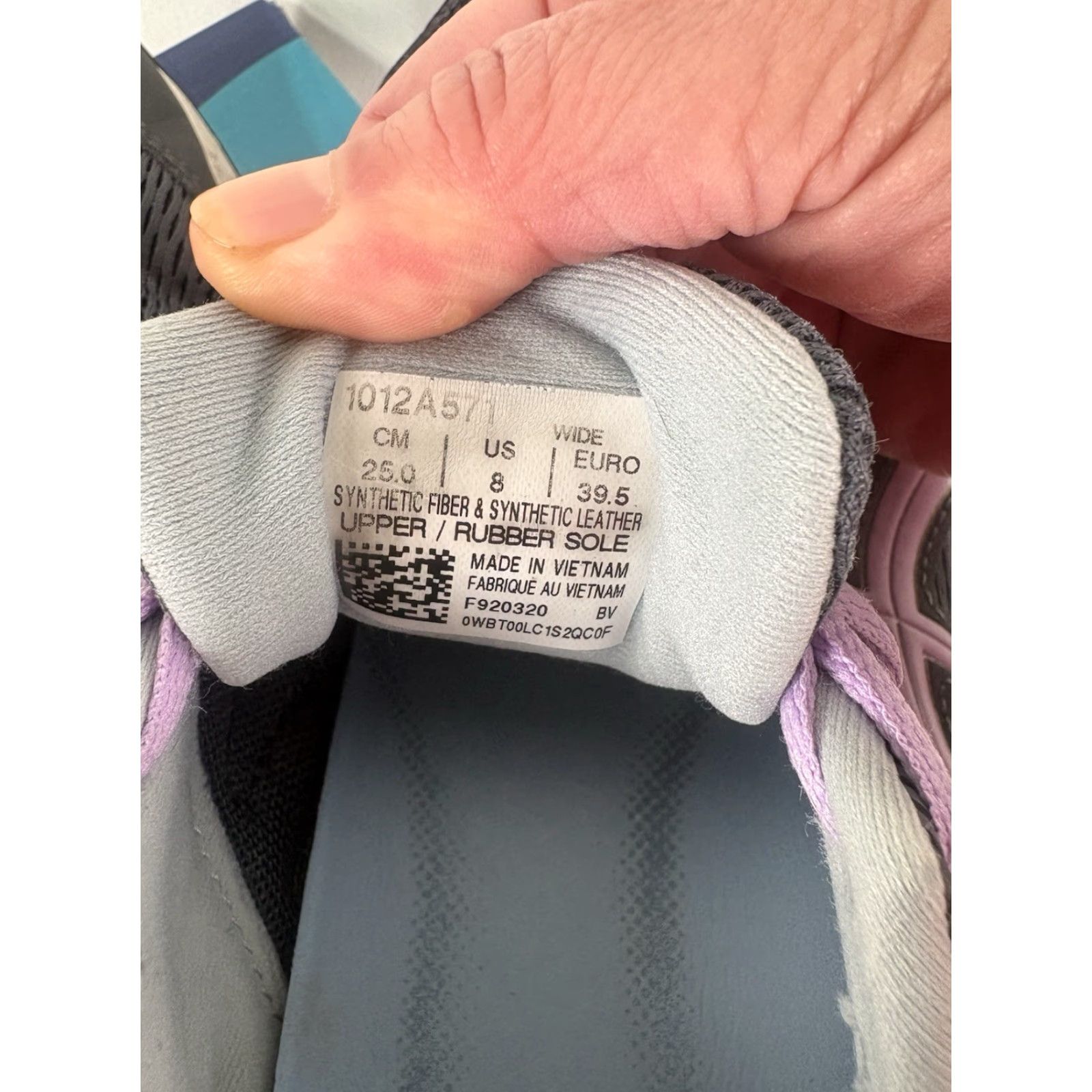 Asics ASICS Gel Contend 6 Sneaker Womens 8W Lace Up Gray/Purple Scrunch Geometric Colorful Athleisure Running & Walking Shoes Size US 8 / IT 38 - 6 Thumbnail