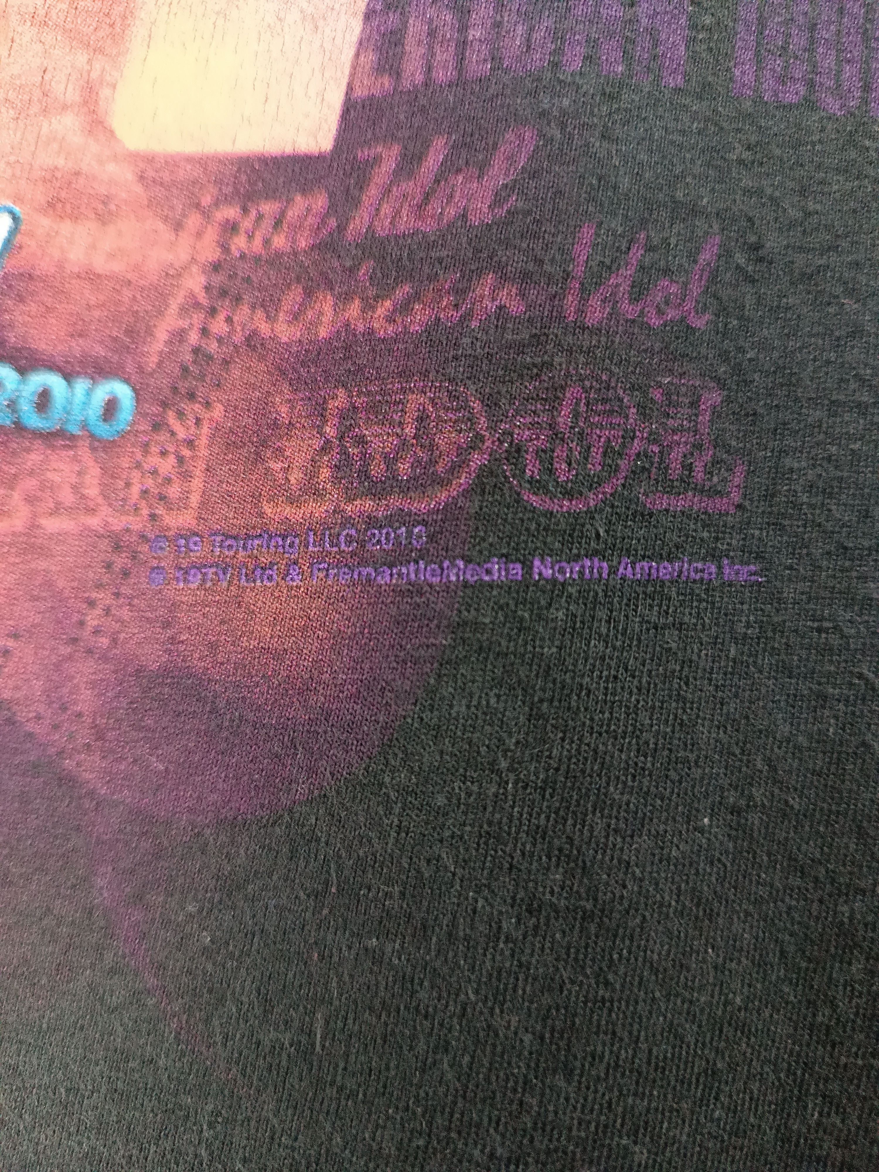 Rap Tees VINTAGE 2010 AMERICAN IDOL LIVE TOUR TS kelly clarkson aiken Size US XL / EU 56 / 4 - 11 Thumbnail