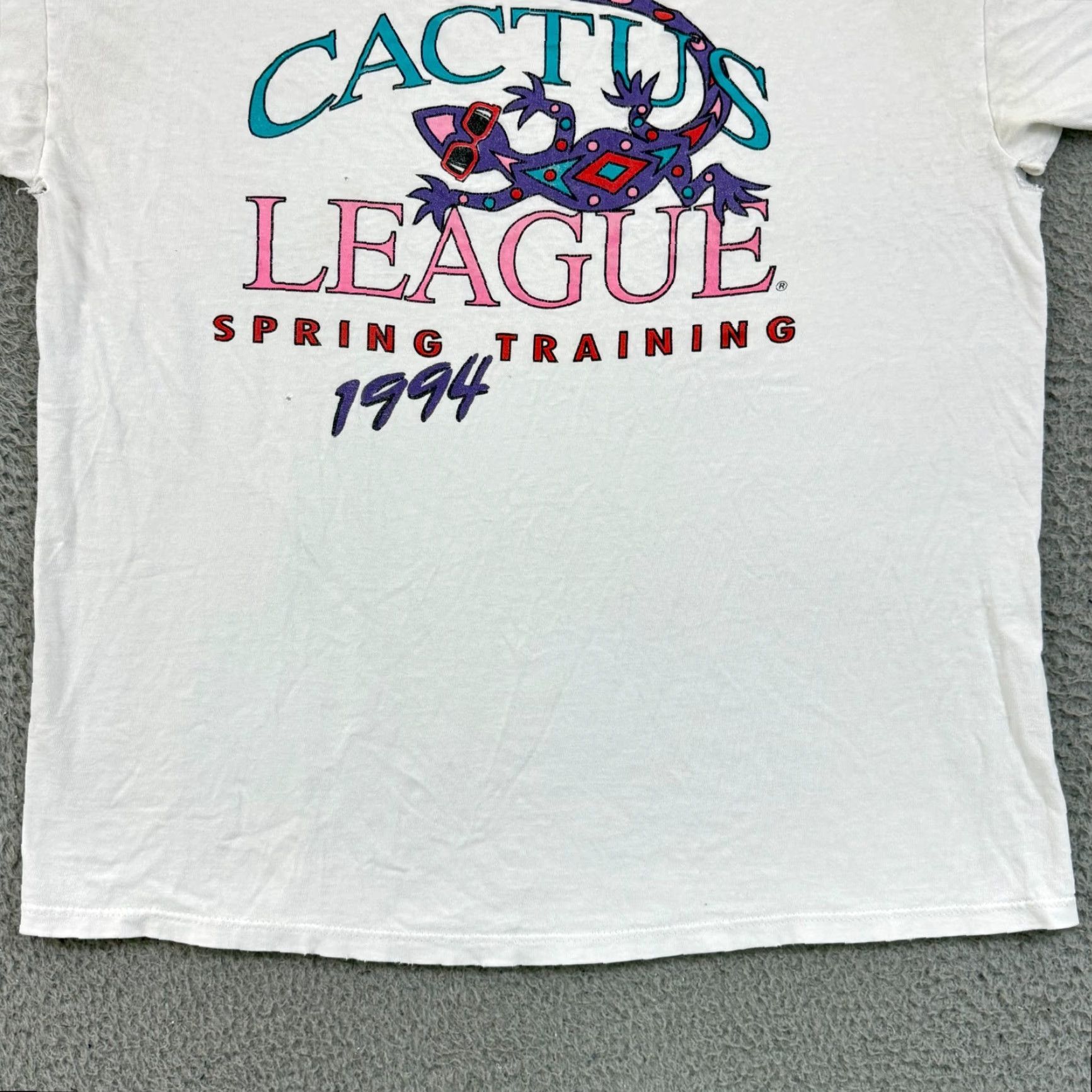Vintage VINTAGE Miller Cactus League Shirt Men Large MLB 90s Short Sleeve Crew Neck White Cotton Logo 90s Sports Mens Size US L / EU 52-54 / 3 - 3 Thumbnail