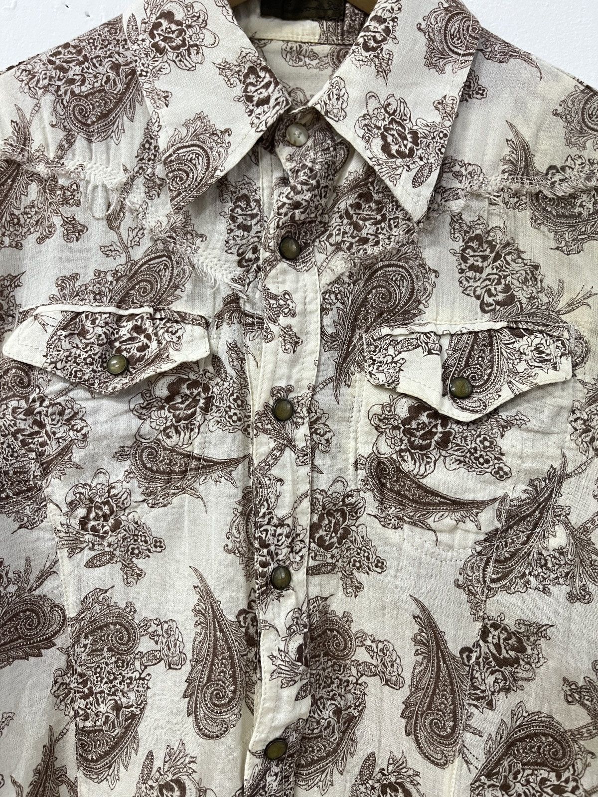 GOA GOA distressed metal button crinkle western shirt Size US S / EU 44-46 / 1 - 13 Thumbnail