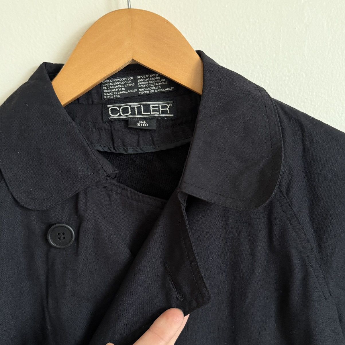 Vintage Cotler Trench Coat Women’s Belted Double Breasted New Tags Size S / US 4 / IT 40 - 3 Thumbnail