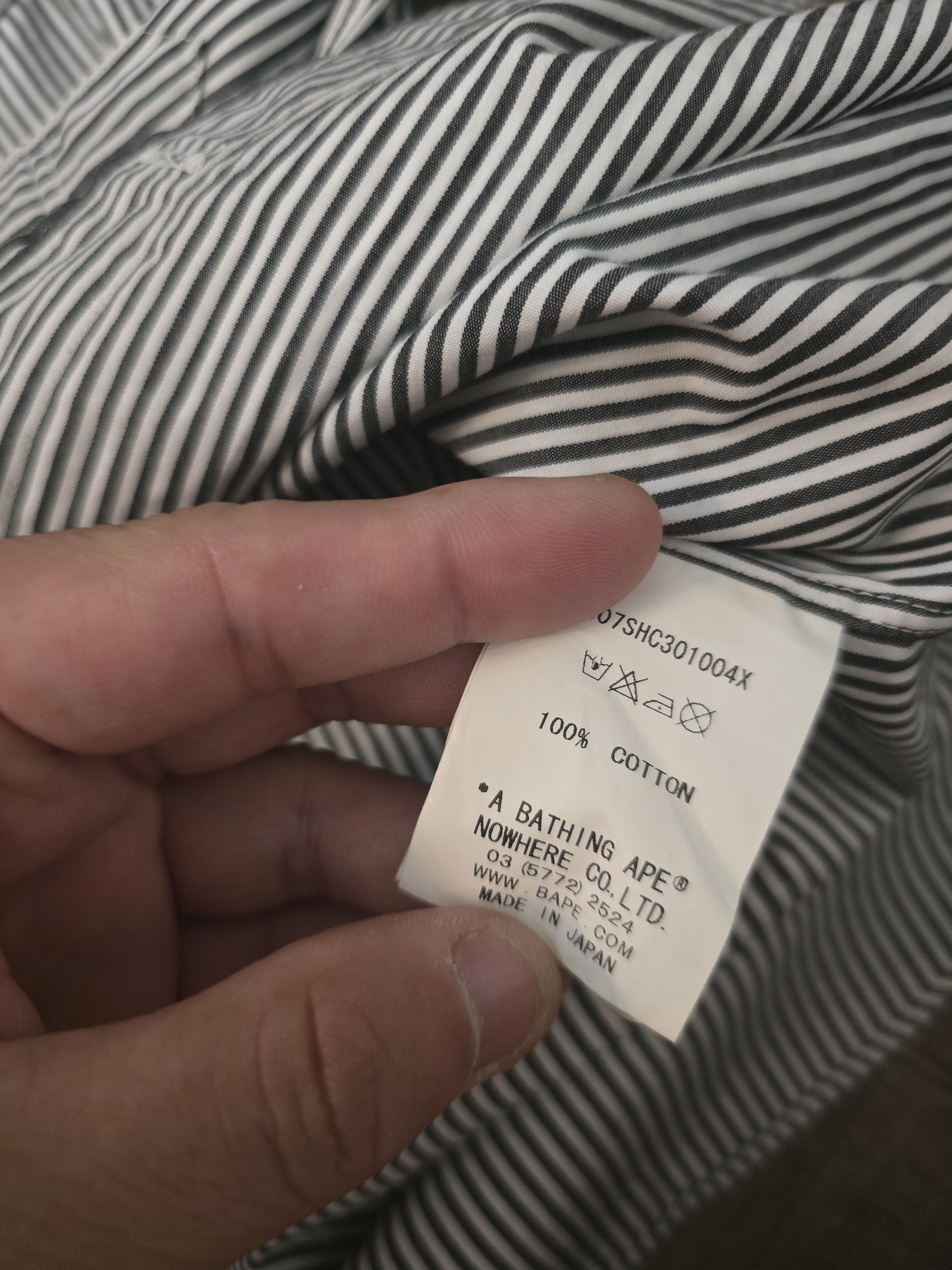 Bape Mr Bathing Ape Bape Striped Shirt small Size US S / EU 44-46 / 1 - 4 Thumbnail