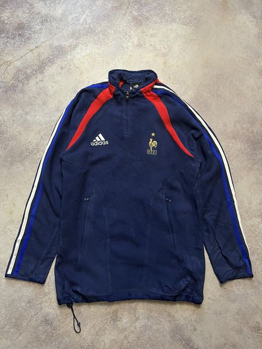 Adidas 🚨🚨VINTAGE 90s Adidas Soccer France Fleece Sweatshirt