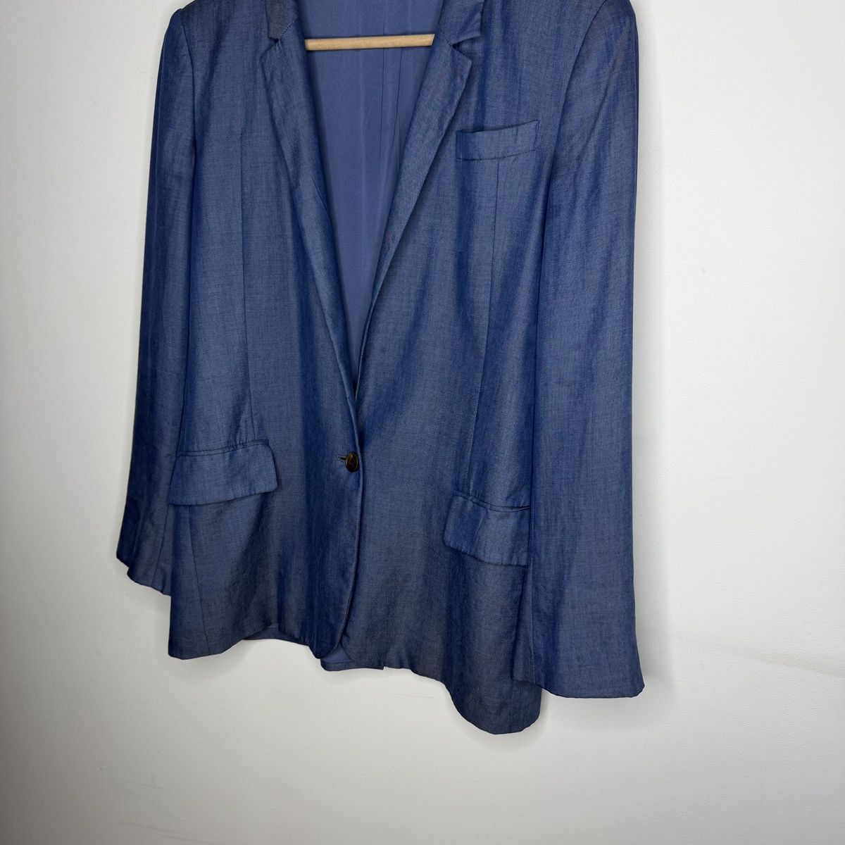 Gucci 2000s' Gucci by Tom Ford Blue Silk Rayon Blazer Jacket Size M / US 6-8 / IT 42-44 - 2 Thumbnail