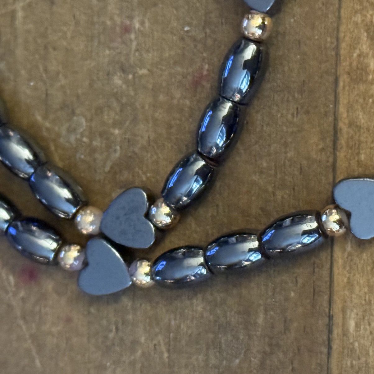 Vintage Vintage hematite heart bead necklace Size ONE SIZE - 4 Thumbnail