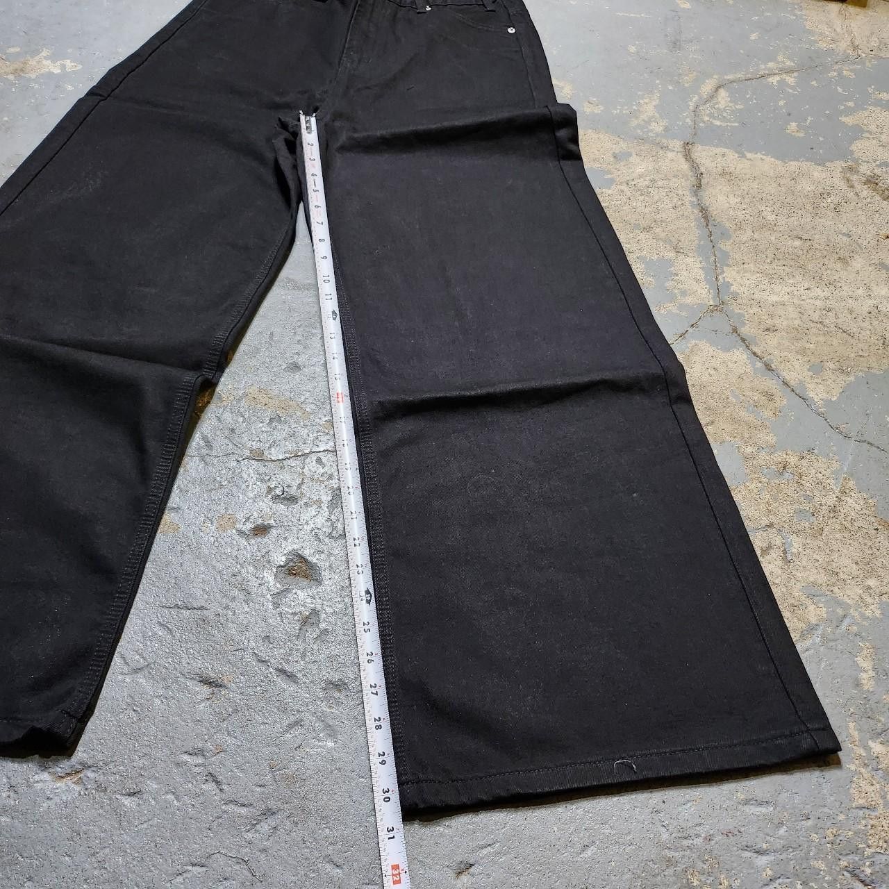 Japanese Brand baggy black wide leg jeans y2k/200s Size US 32 / EU 48 - 7 Thumbnail