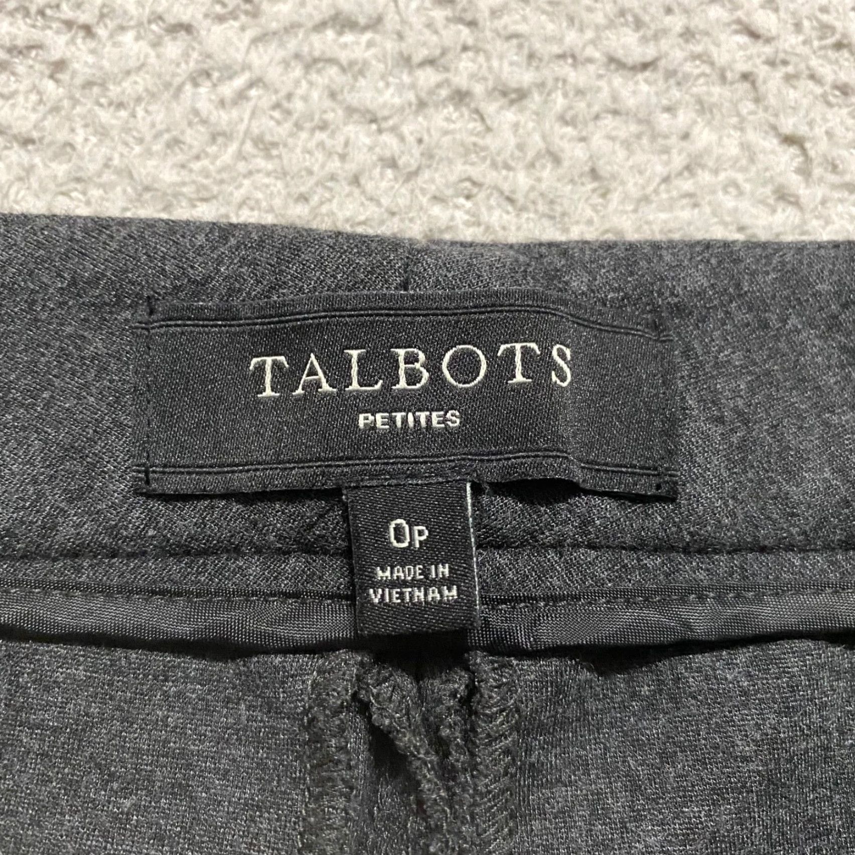 Talbots Talbots Pants Womens 0P Gray Dress Wide Leg Office Business Petite Mid Rise Size 25" / US 0 / IT 36 - 3 Thumbnail