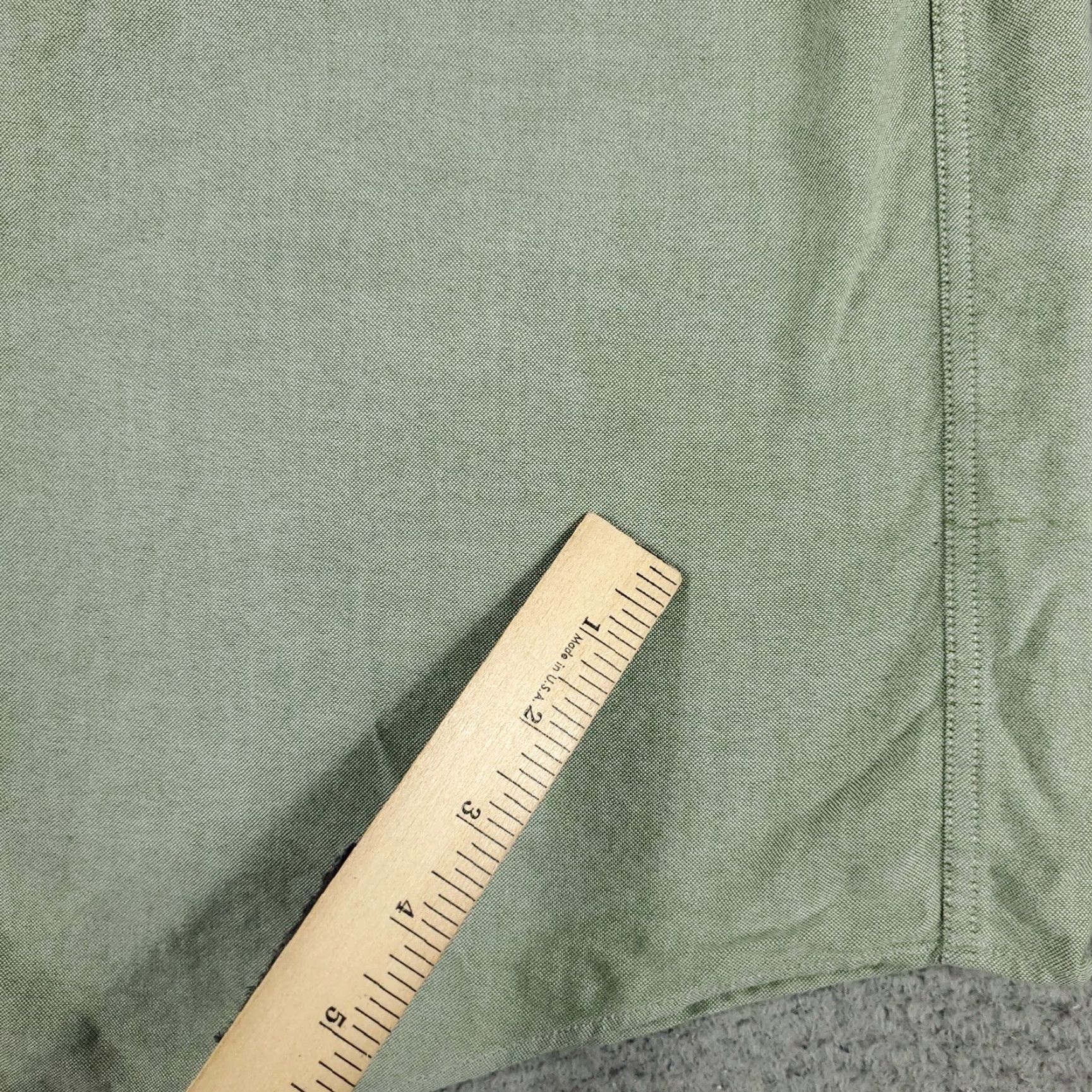 Nautica Nautica Dress Shirt Mens Size 15.5 Green Long Sleeve Button Down Classic Preppy Size 40R - 5 Thumbnail
