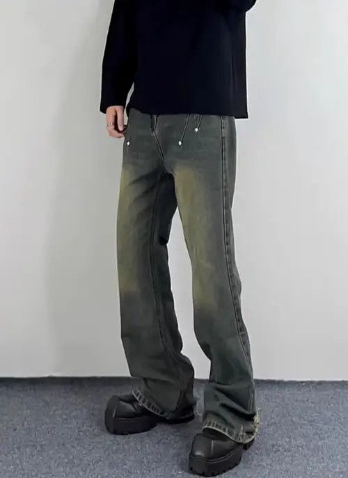 Other Vintage street hip hop Y2K studded baggy jeans Size US 34 / EU 50 - 3 Thumbnail