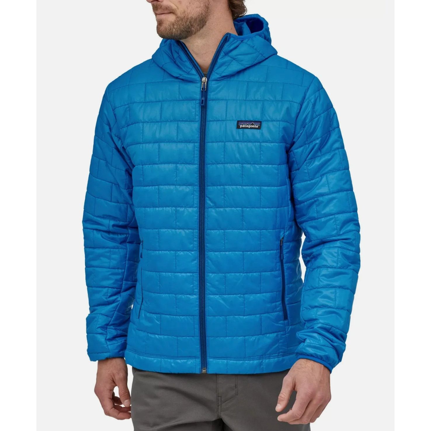 image of Patagonia Men’S Nano Puff Hoody In Wavy Blue, Men's (Size XL)