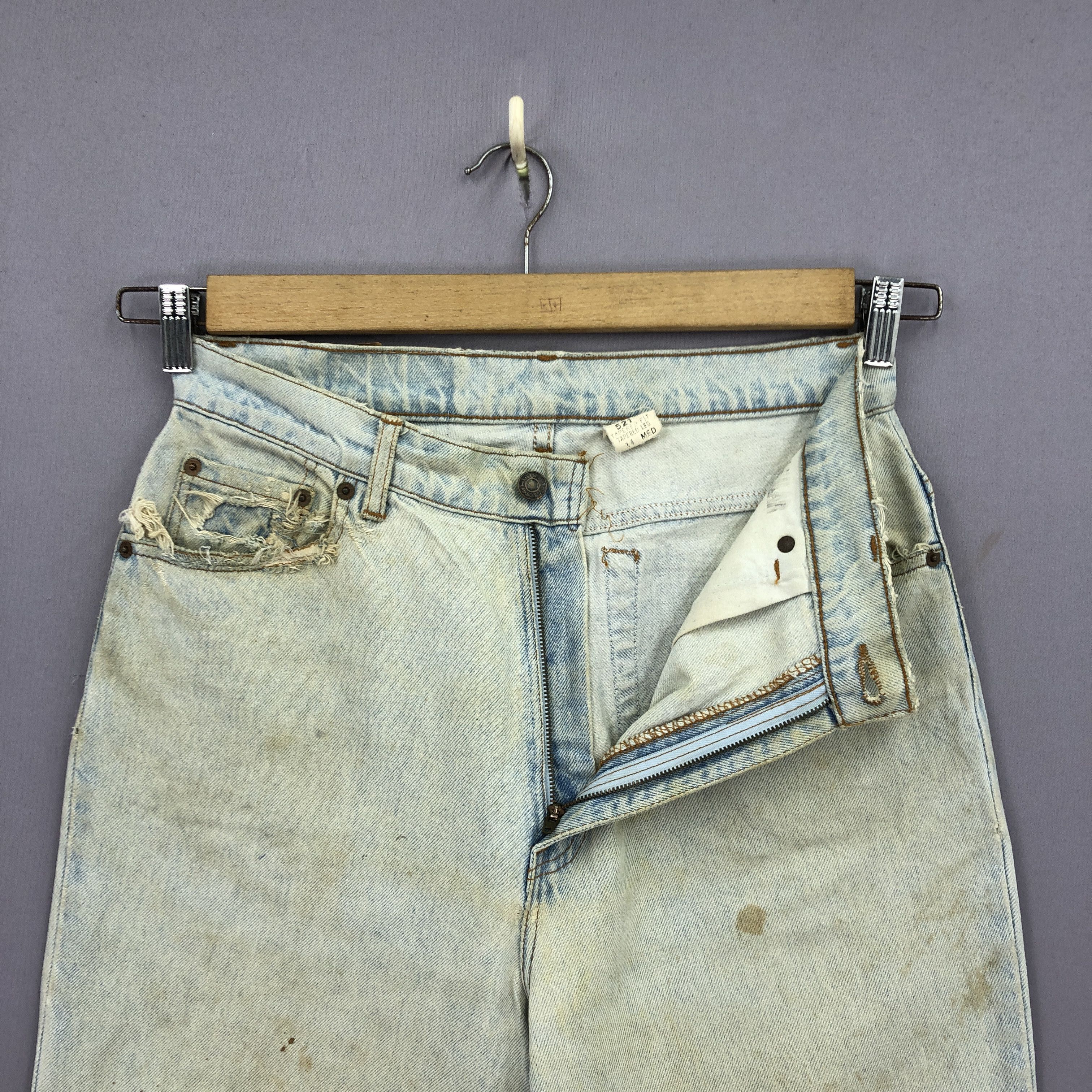Levi's Vintage Levis Tapered Leg Jeans Dirty Rusty Denim BS47143 Size US 30 / EU 46 - 5 Thumbnail