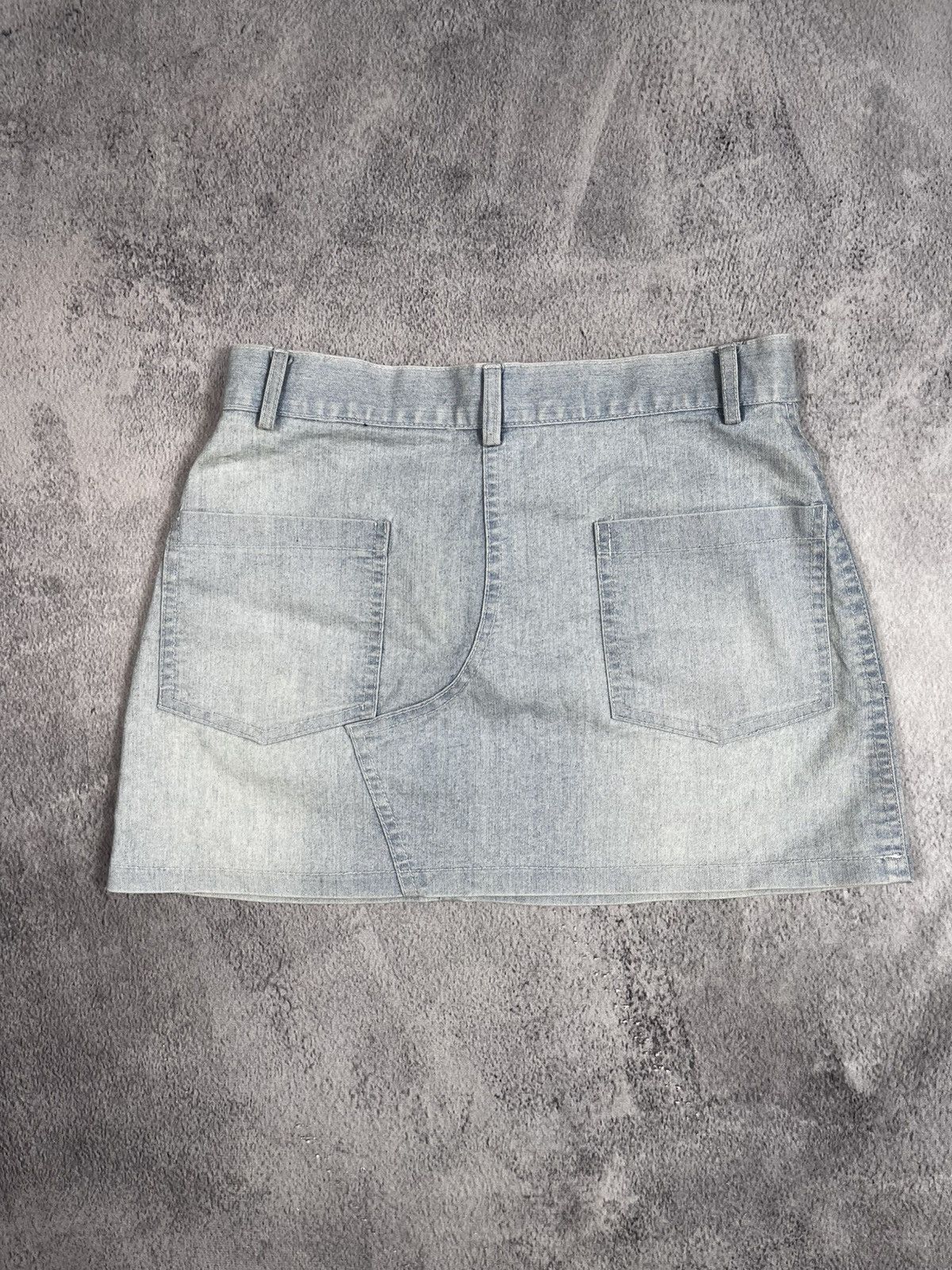 Other Vintage Y2K style denim zip pockets faded mini skirt Size 26" / US 2 / IT 38 - 3 Thumbnail