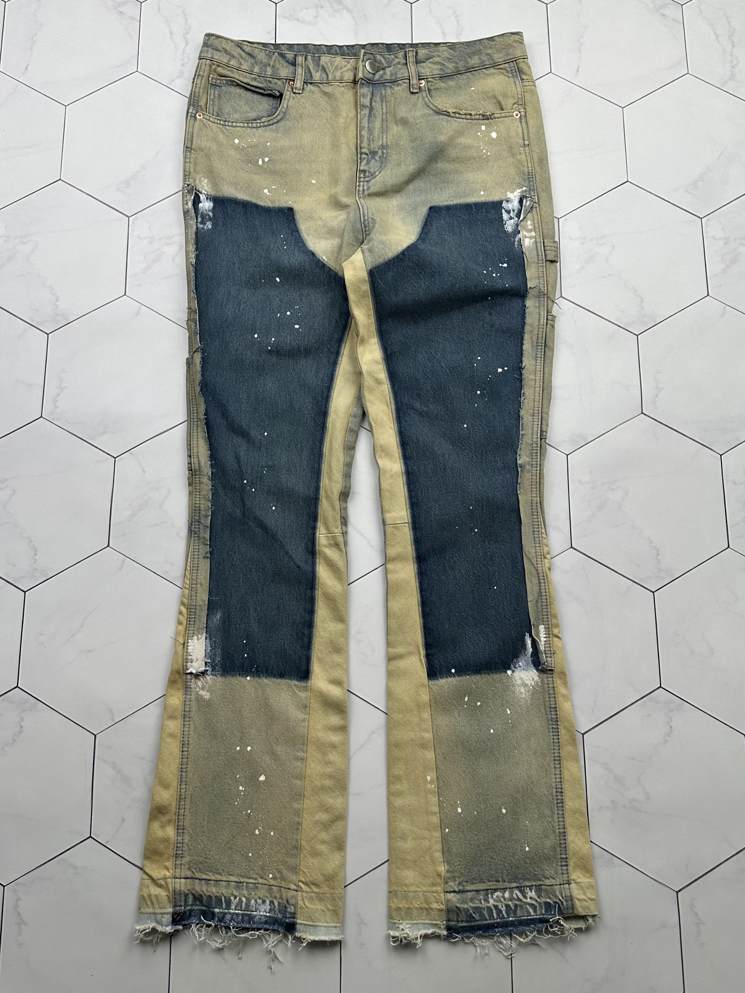 image of Avant Garde Amazing Faded Flare Jeans in Brown, Men's (Size 34)