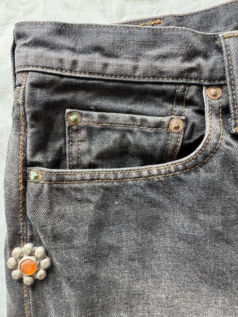 Kapital Kapital Black Denim Jeans with Bead Detail-2506 Size US 32 / EU 48 - 5 Thumbnail