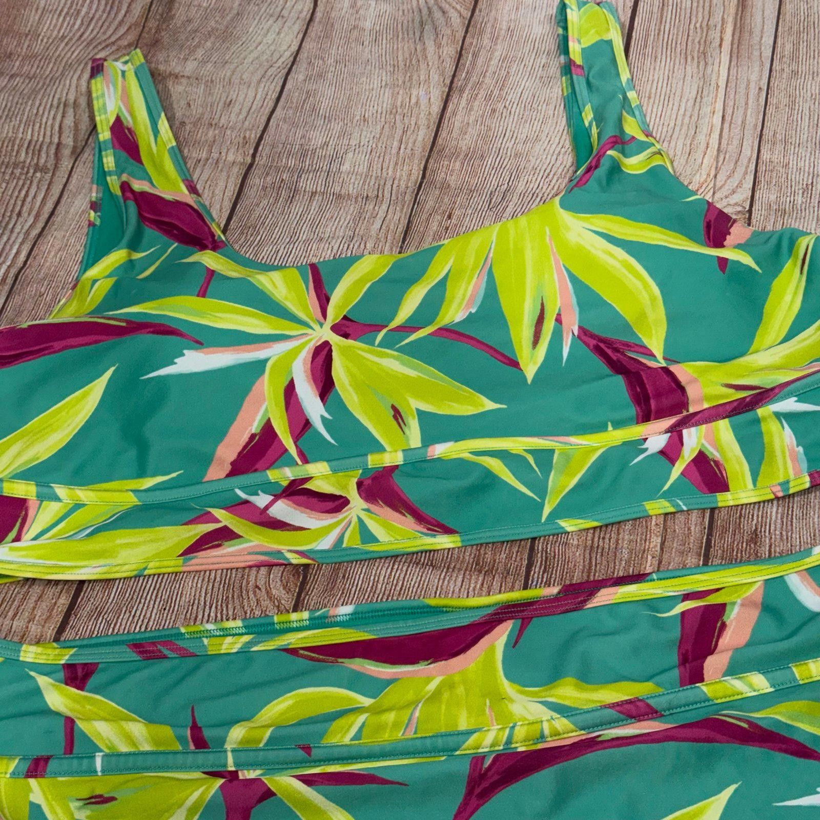 Old Navy Old Navy 3X Tropical Print Bikini Set Size ONE SIZE - 2 Thumbnail