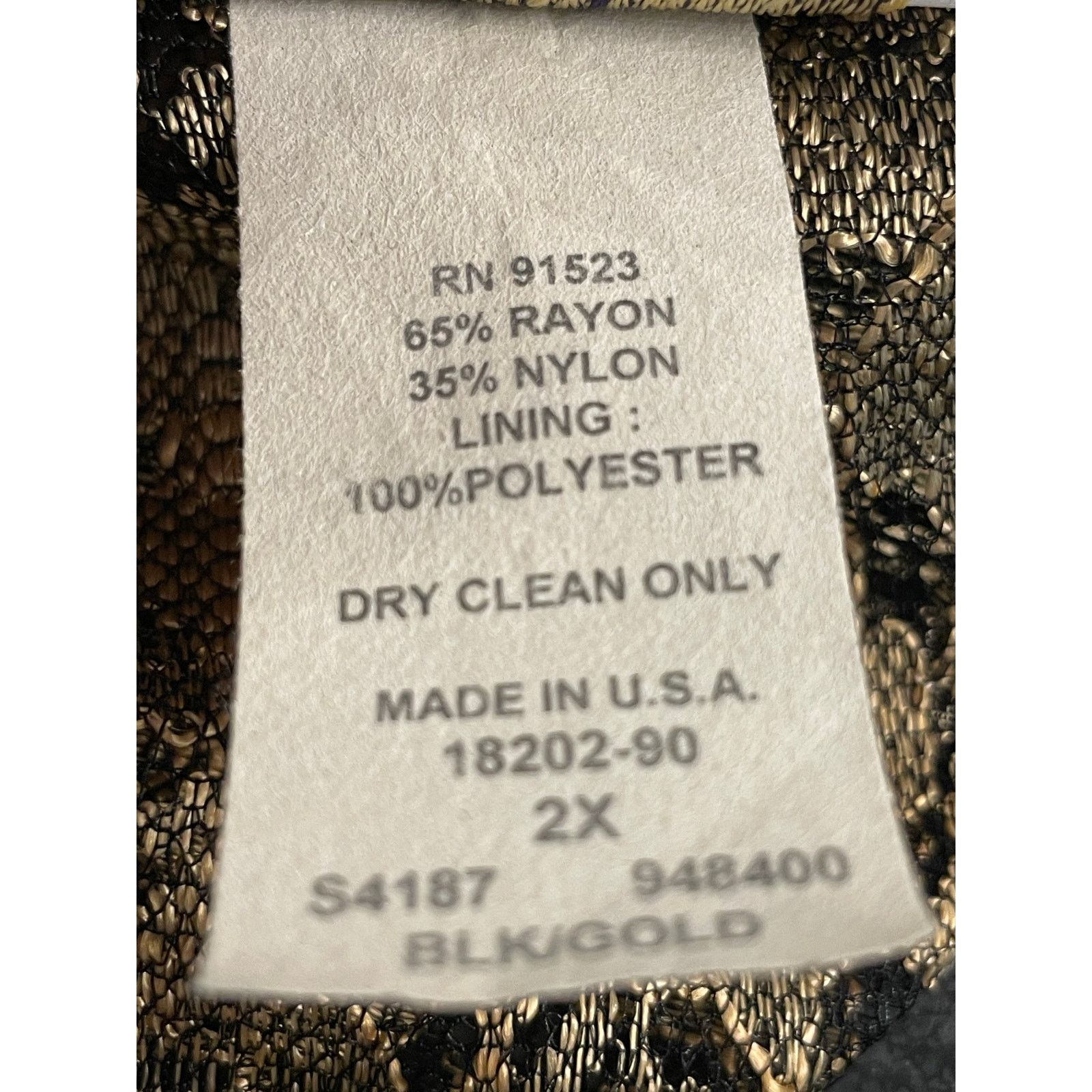 Other JMS Collection gold and black floral lace jacket blazer 2X Size XXL / US 16-18 / IT 52-54 - 3 Thumbnail