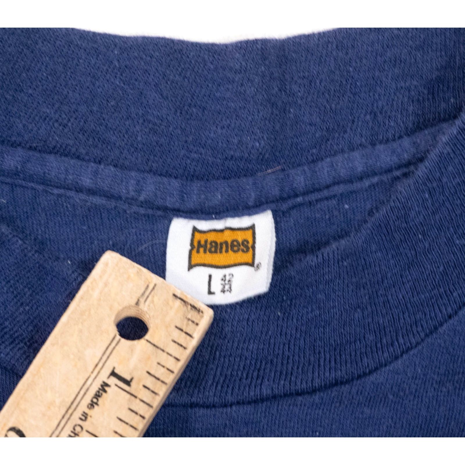 Hanes VINTAGE 70s Ocracoke North Carolina T Shirt Size Large Pony Island Single Stitch Hanes Short Sleeve Men Blue Graphic Tee 1970s Looks Grunge Size US L / EU 52-54 / 3 - 3 Thumbnail
