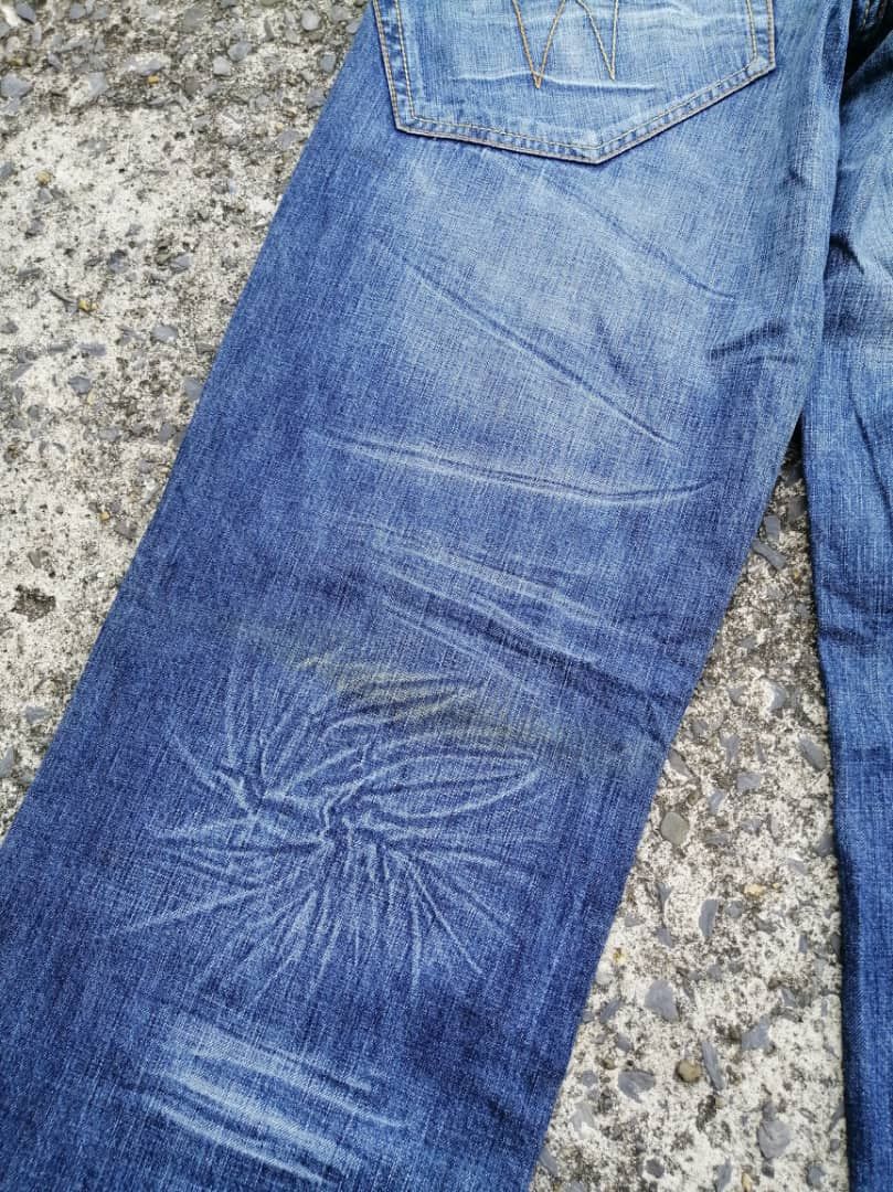 Japanese Brand Tough Jeansmith Low Rise Nice Design Denim Jeans Size 29" - 5 Thumbnail