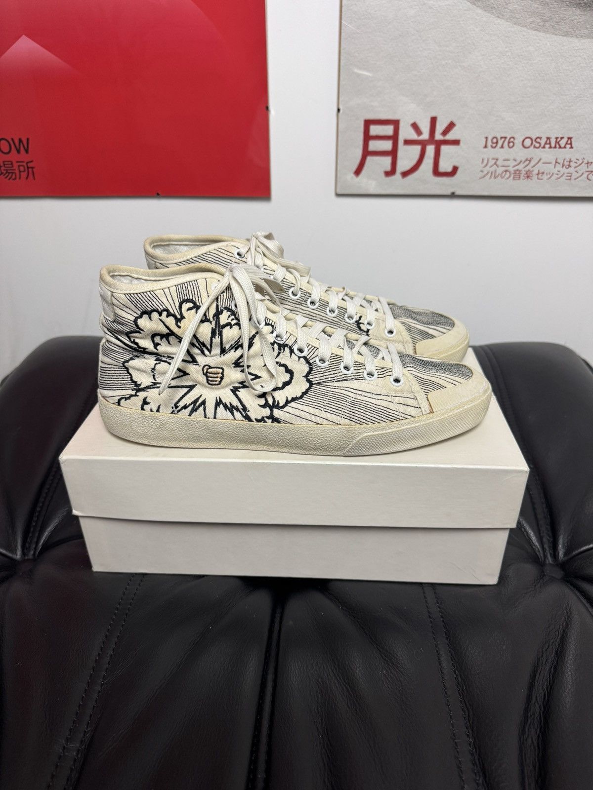 Hedi Slimane × Saint Laurent Paris SS16 Saint Laurent Paris SL37M High Top Pow By Hedi Slimane Size US 8.5 / EU 41-42 - 1 Thumbnail