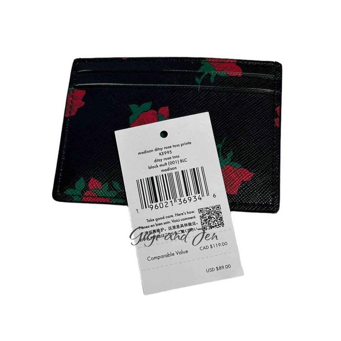 Kate Spade Kate Spade Ditsy Rose Toss Print Small Slim Card Holder Size ONE SIZE - 5 Thumbnail
