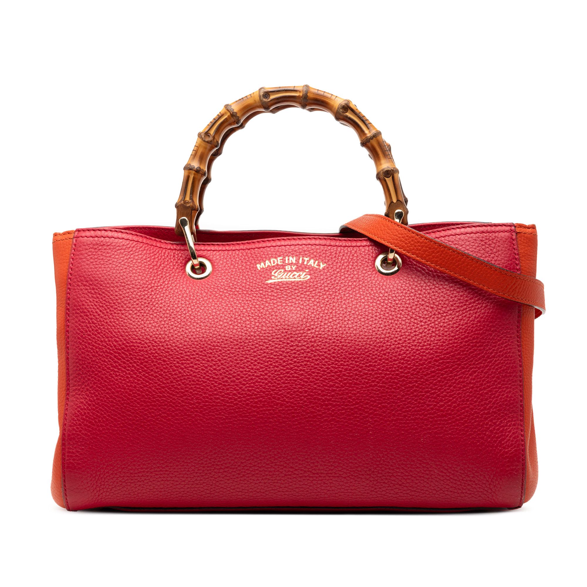 Gucci Gucci Medium Bicolor Calfskin Bamboo Shopper Satchel Size ONE SIZE - 1 Thumbnail