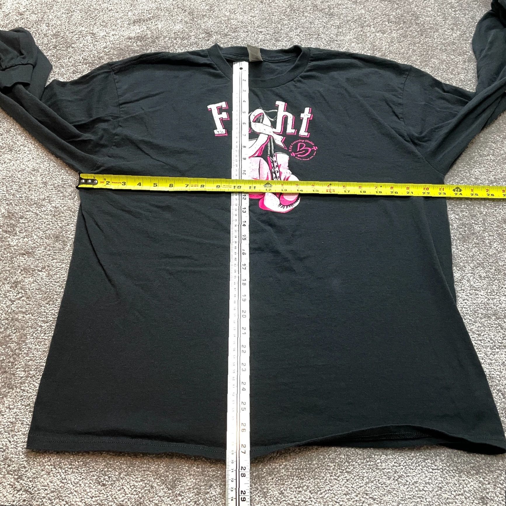 Gildan Gildan Shirt Adult XL Black Long Sleeve Crew Neck B.Fit Training Studio Top Regular Fit Cotton Blend T-Shirt Size XL / US 12-14 / IT 48-50 - 7 Thumbnail