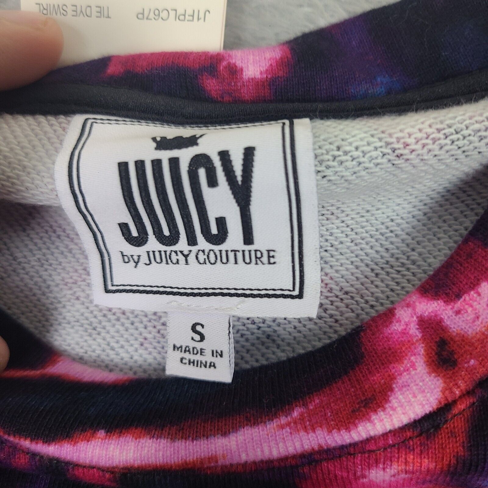 Juicy Couture Juicy By Juicy Coture Tie Dye Swirl Black Longsleeve Shirt S Size S / US 4 / IT 40 - 3 Thumbnail