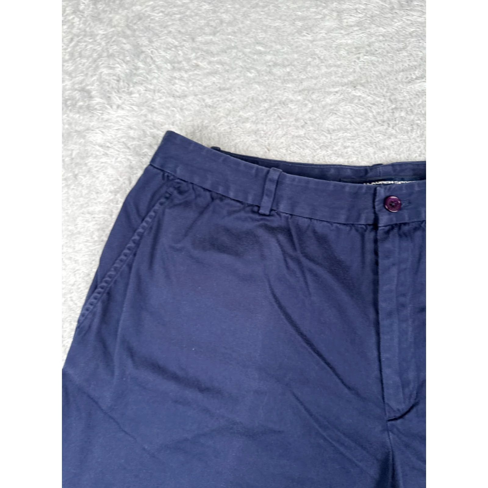 Vintage VINTAGE Polo Sport Ralph Lauren Shorts Women 12 Blue Pleated Cotton Twill 32x9 Size 34" / US 12 / IT 48 - 4 Thumbnail