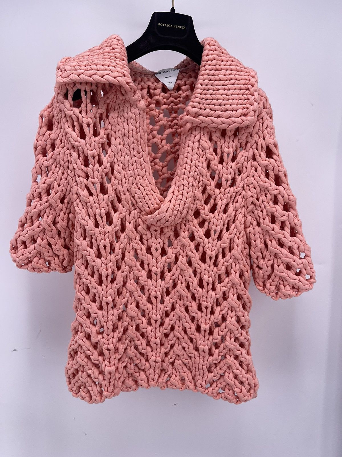 Bottega Veneta Bottega Crotchet Polo Pink Size S RRP $1500 Size US S / EU 44-46 / 1 - 1 Thumbnail