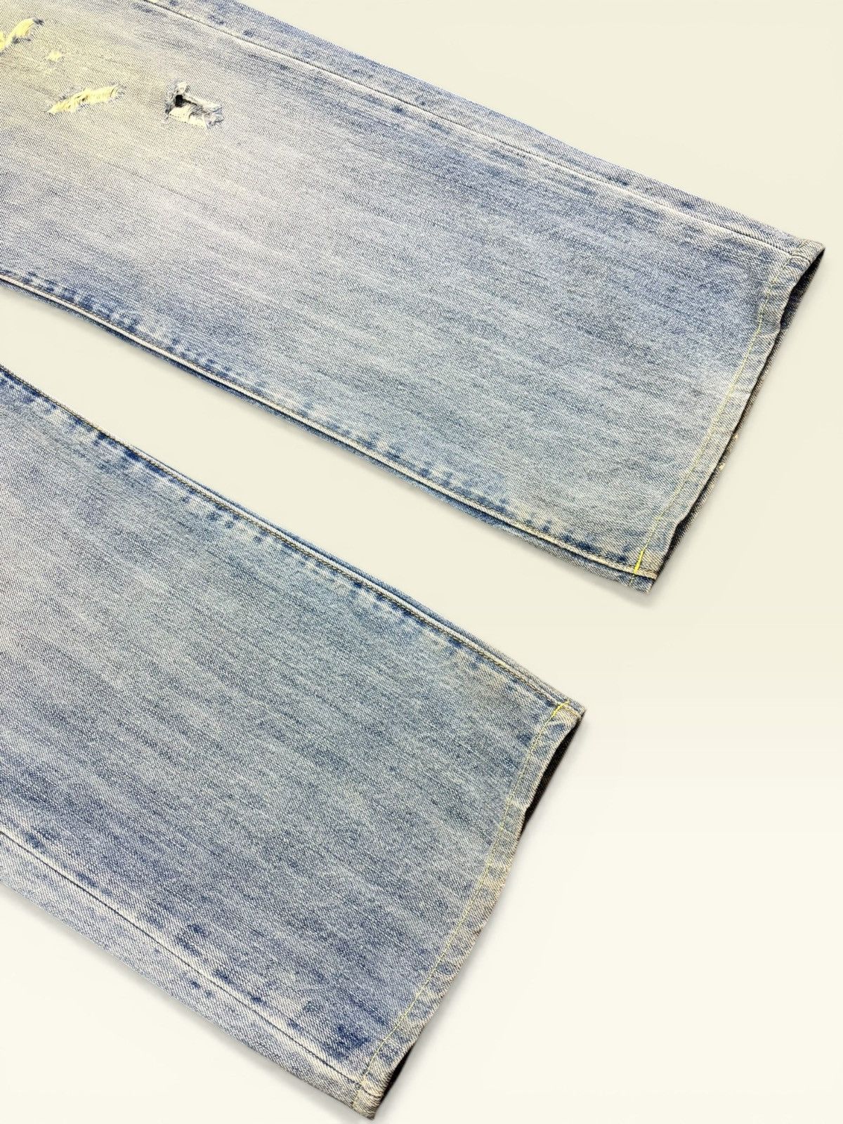 Polo Ralph Lauren Vtg 90s Polo RL Ralph Lauren Blue Wash Distress Loose Jeans Size US 34 / EU 50 - 3 Thumbnail