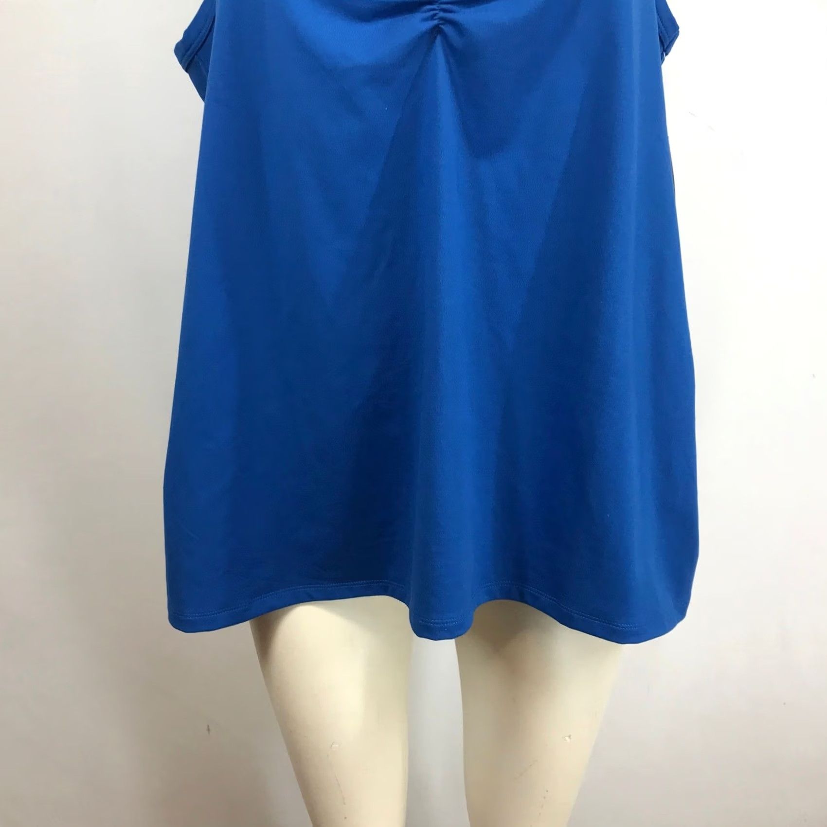 Torrid Torrid Active Cami Tank Top Blue 2X 18-20 PlusSize Polyester Blend Spandex Moisture Wicking Ruched Sweetheart Sleeveless Yoga Gym Camisole Womens Size 3XL / US 20-22 - 3 Thumbnail