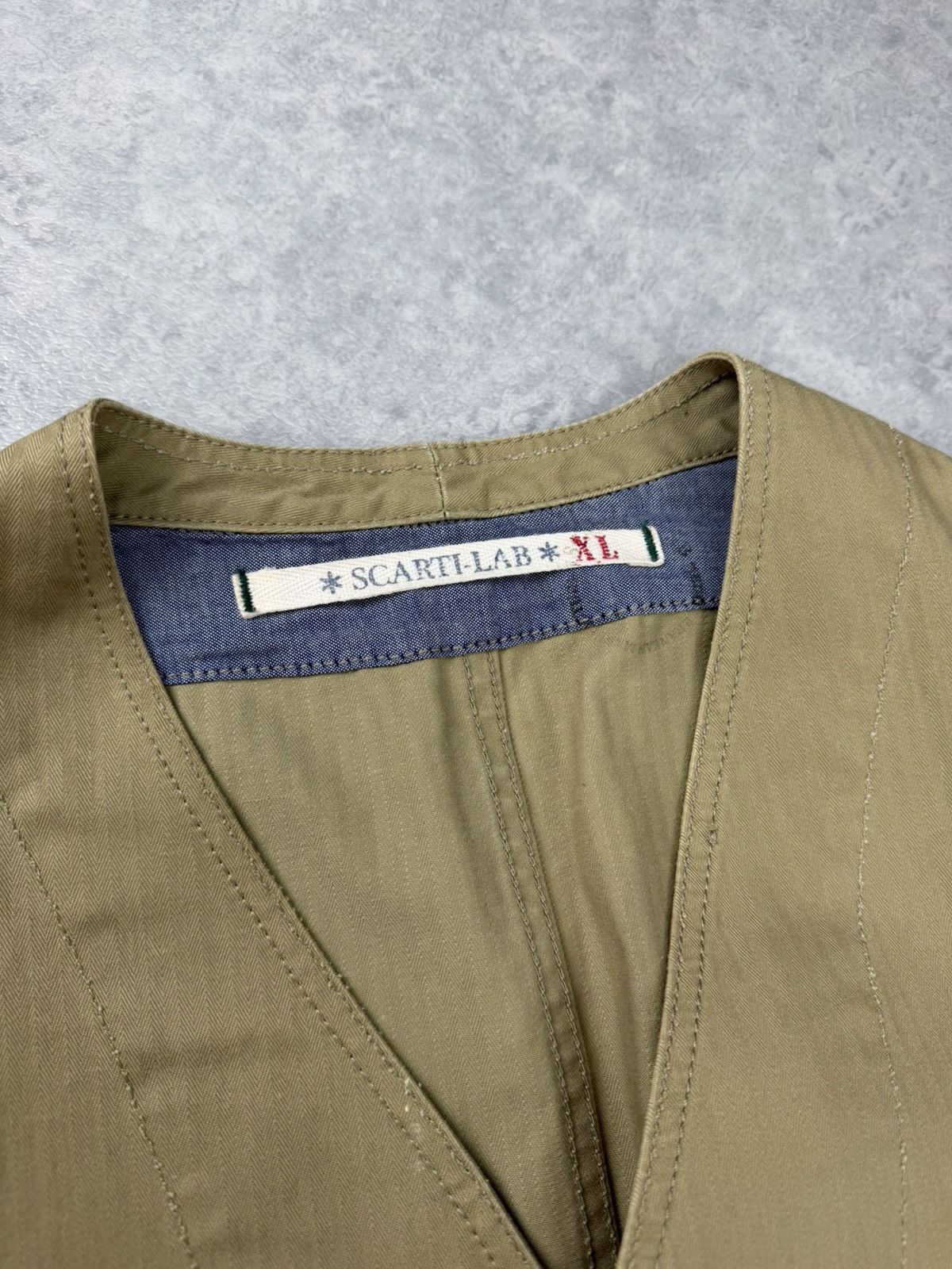 Scarti-Lab Scarti-Lab Beige Workwear Utility Waistcoat Vest Size XL Size US XL / EU 56 / 4 - 7 Thumbnail