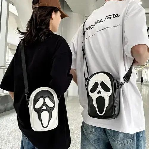 Designer × Japanese Brand Streetwear Unisex Leather Bag Punk Rock Horror Size ONE SIZE - 2 Thumbnail