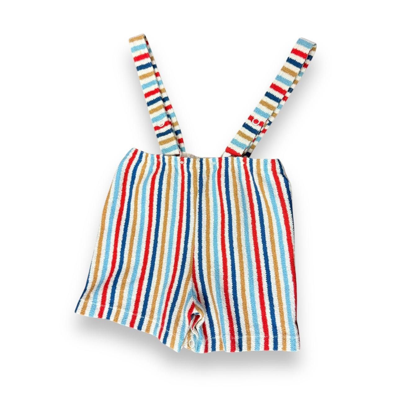 Designer Vintage Kids Striped Overall Shorts Size US 26 / EU 42 - 1 Thumbnail