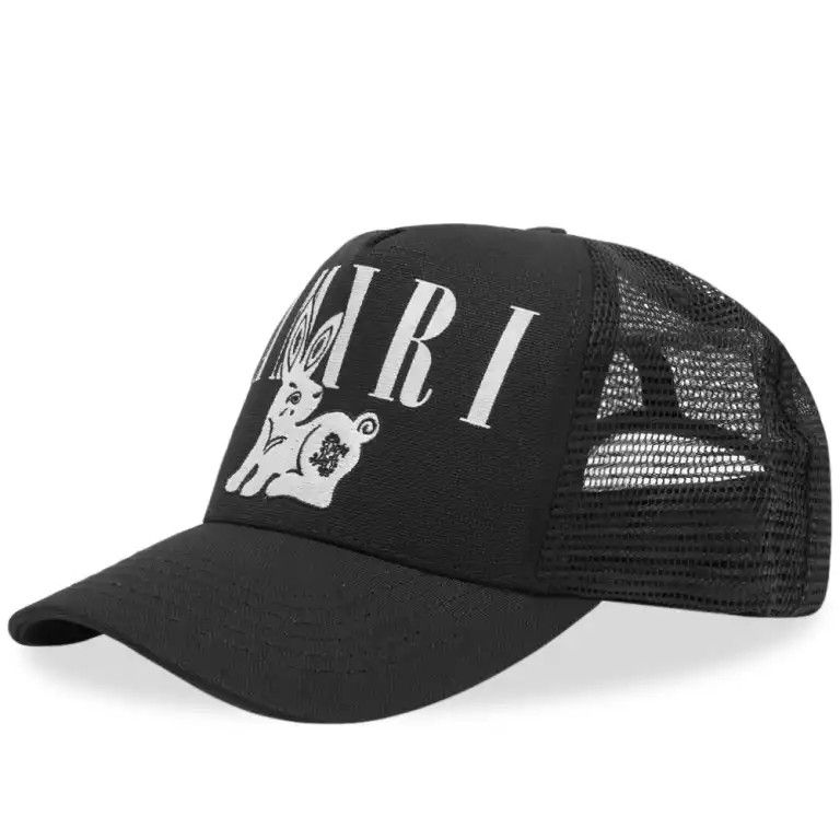 Amiri o1mle0924 Size : OS / Bandana Rabbit Trucker Hat in Black Size ONE SIZE - 1 Thumbnail