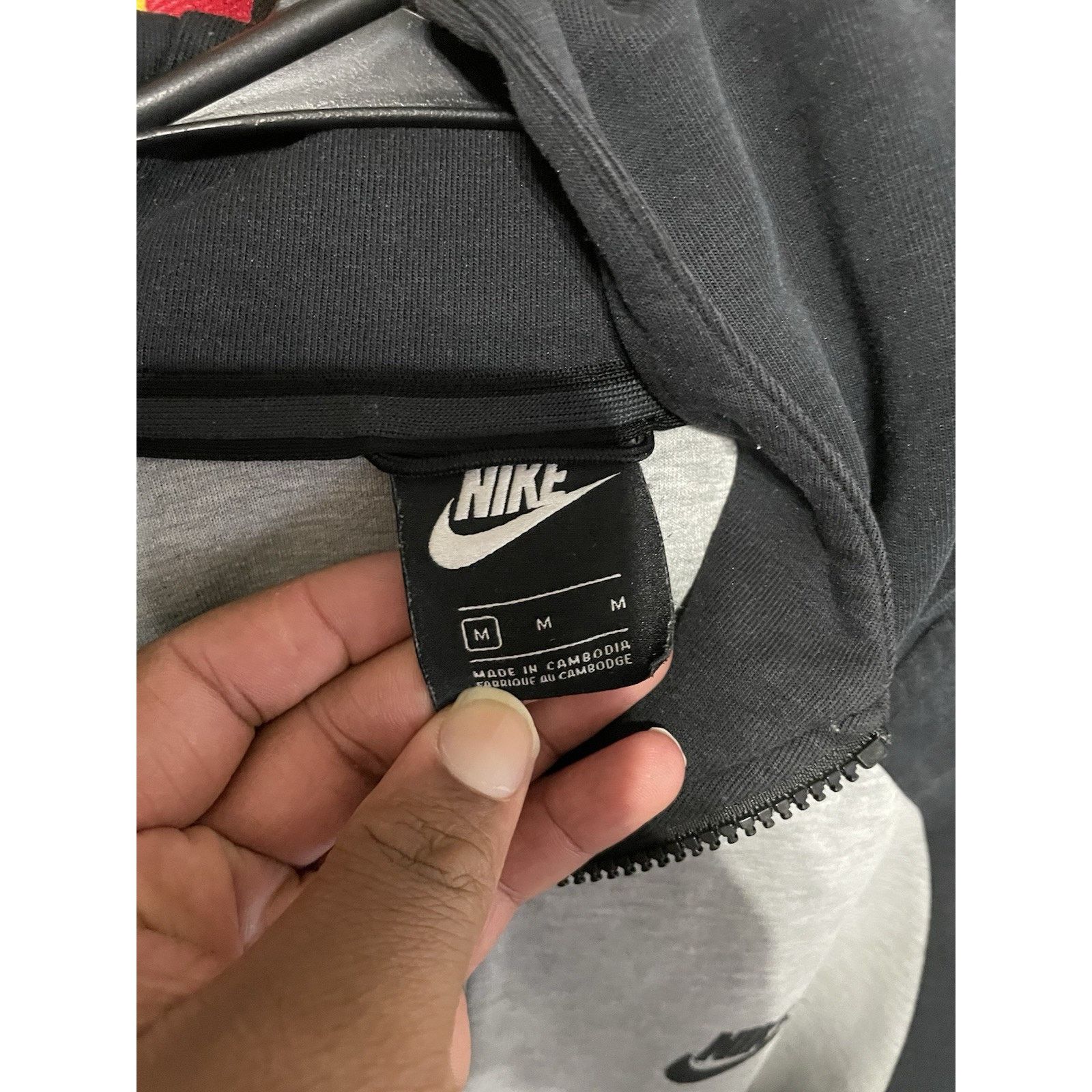 Nike Size M-Nike Tech Fleece Full Zip Up Hoodie Dark Grey/Black Size US M / EU 48-50 / 2 - 3 Thumbnail