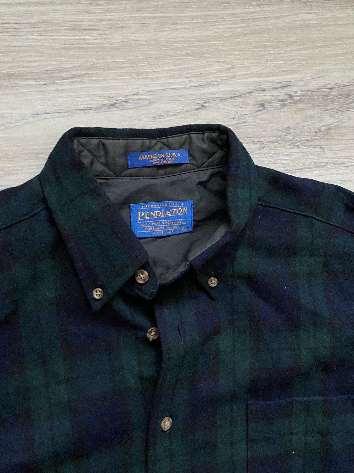 Pendleton Pendleton Vintage 90’s Black Watch Tartan Lodge Flannel Size US M / EU 48-50 / 2 - 3 Thumbnail