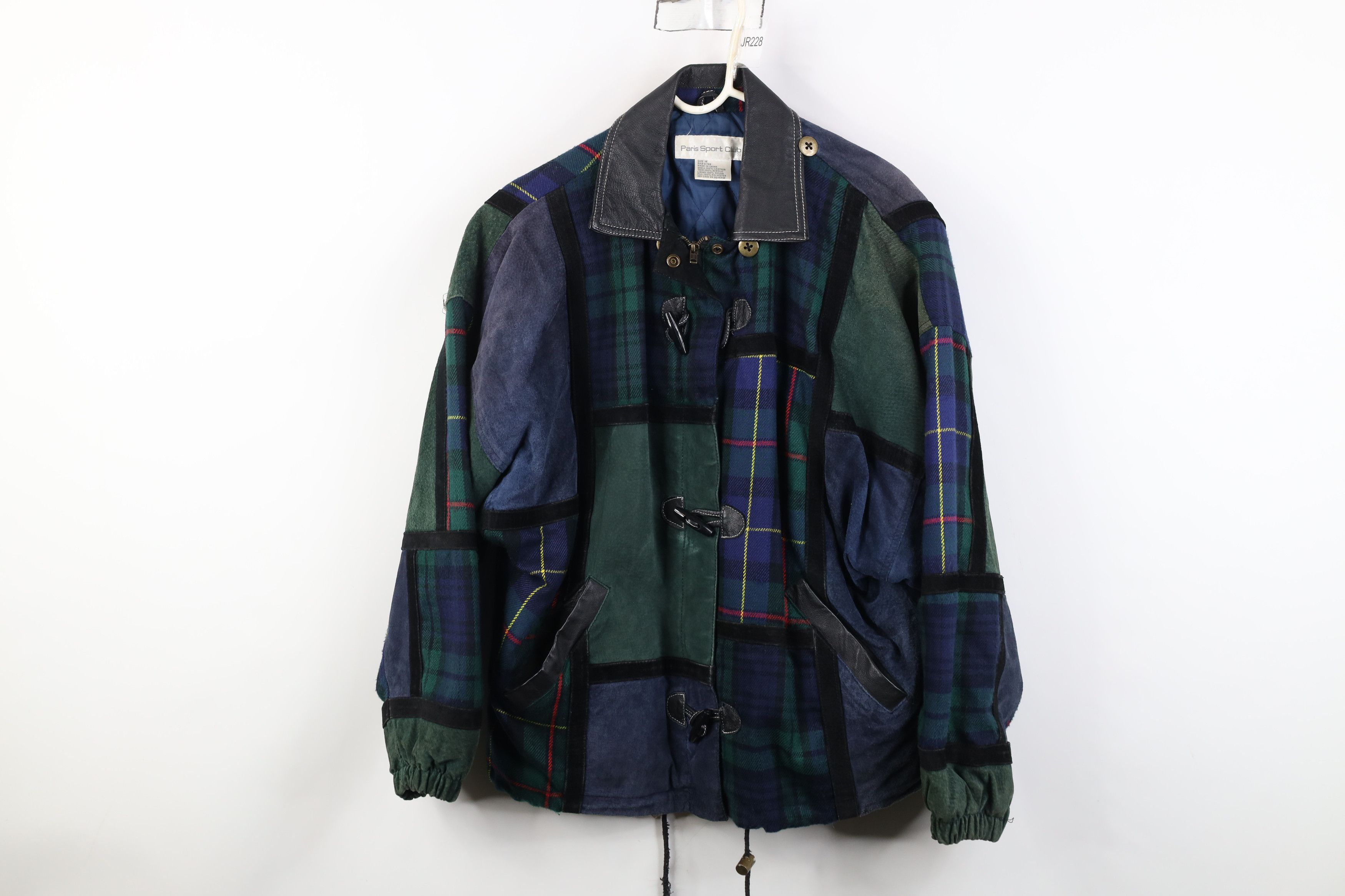 Vintage Vintage 90s Streetwear Wool Patchwork Toggle Button Jacket Size M / US 6-8 / IT 42-44 - 1 Thumbnail