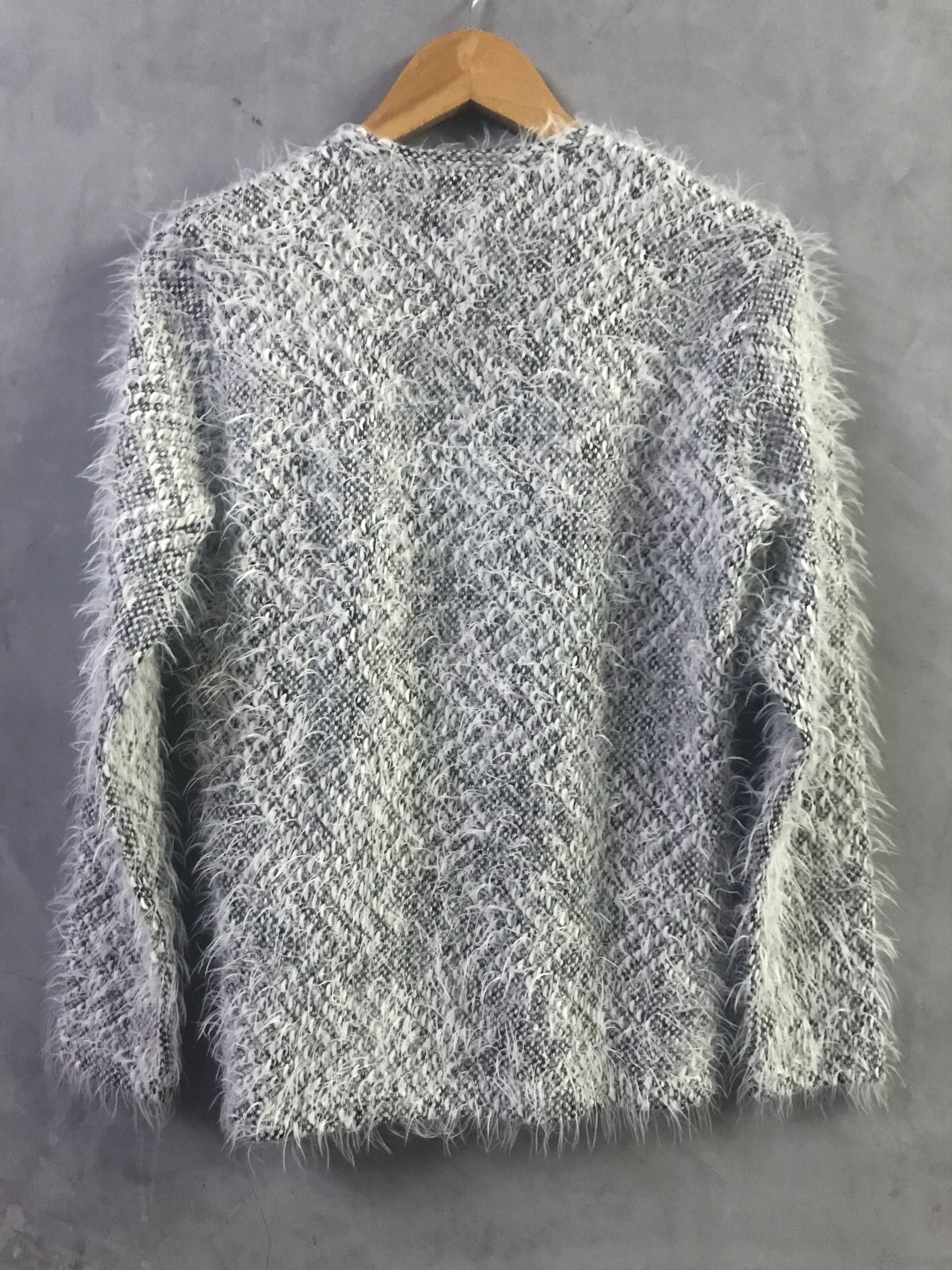 Tornado Mart Tornado Mart - Sweater V-neck fuzzy knit Size US L / EU 52-54 / 3 - 5 Thumbnail